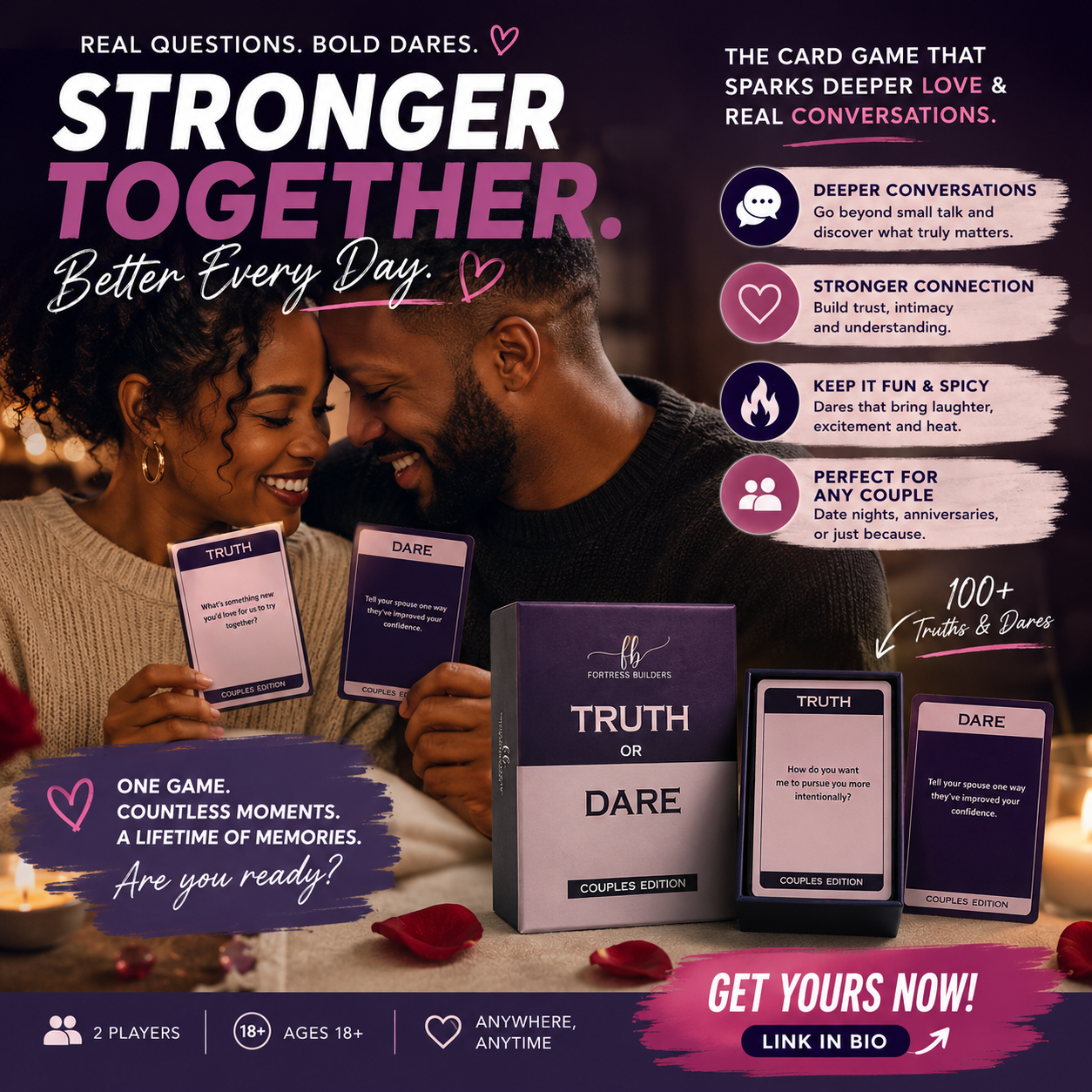 Fortress Builders™ Couples Truth or Dare Game for Married Couples